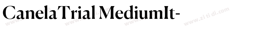 CanelaTrial MediumIt字体转换 CanelaTrial MediumIt字体转换